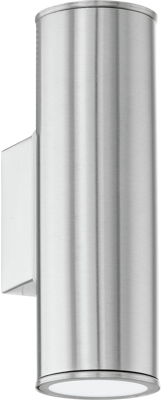 Lámpara de pared LED Eglo, exterior Riga plateada 94107
