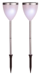 Juego 2 uds. lámparas solares LED decorat. Jannik precio