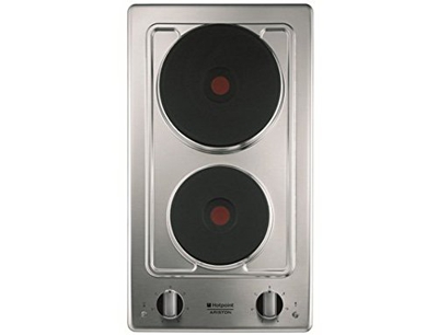 HOTPOINT DK02IXHA PIANO COTTURA DA INCASSO 30 CM 2 PIASTRE INOX 
