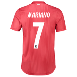 Camiseta Authentic de la 3ª equipación del Real Madrid 2018-19 dorsal Mariano  7 - Con Parches Exclusivos características