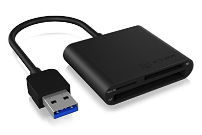 IB-CR301-U3 lector de tarjeta Negro USB 3.0, Lector de tarjetas