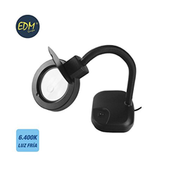 Flexo lupa negro 12w de sobremesa EDM en oferta