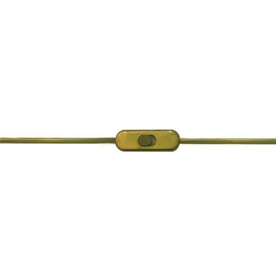 Interruptor pasante con cable 2 m. 2A/250V COLOR Dorado Electro DH 11.576/D 8430552077434