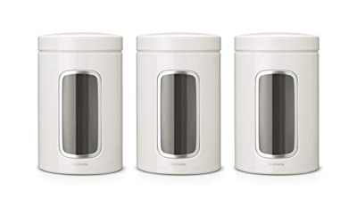 Tarros con ventana Brabantia 1,4 L Blanco Kit