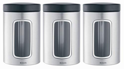 Tarros con ventana Brabantia 1,4 L Gris Kit características