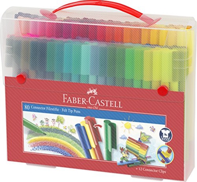 [Ref:155579] FABER-CASTELL FABER-CASTELL Fasermaler CONNECTOR PEN, 80er Koffer