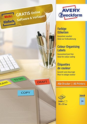 Avery Zweckform - Farbige Etik.blau 70x37 2400st Hardware/Electronic  NEU