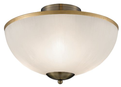 Brahama Three Light Semi-Flush Ceiling Light in Antique Brass características