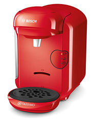Bosch TAS1403 Tassimo Vivy 2, Cafetera automática de cápsulas, diseño compacto, 1300 W, color rojo características