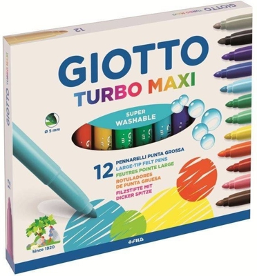 Giotto Rotuladores Turbomaxi 12 colores
