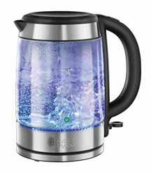 21600-57 GLASS KETTLE tetera eléctrica 1,7 L Plata, Transparente 2200 W, Hervidor de agua precio