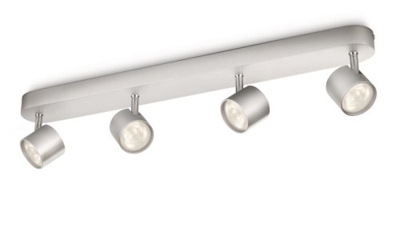 Plafón LED Star lineal, 4 brazos