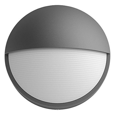 Aplique de pared LED antracita Capricornio, IP44