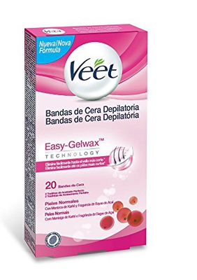 Bandas Cera Depilatorias Fría Pieles Sensibles Veet 1Ud