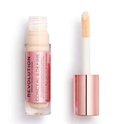 Corrector Líquido Conceal & Define Makeup Revolution C0.1#Fbe6d1 características
