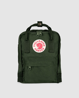 Fjällräven - Mochila Unisex Kanken Mini 23561 De Vinilo Impermeable En Verde
