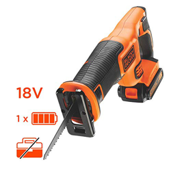 BDCR18 sierra de sable 2,2 cm Negro, Naranja precio