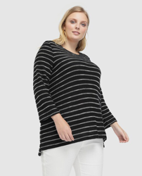 Couchel - Jersey De Rayas De Mujer Talla Grande Con Lúrex, precio y  características - Shoptize