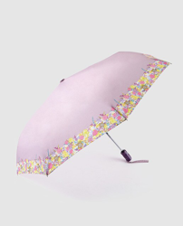 Caminatta - Paraguas Plegable Malva Con Borde De Estampado Floral características