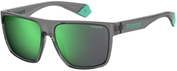 Polaroid - Gafas De Sol De Hombre Rectangulares En Gris Con Lentes Polarizadas Verdes características