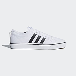 Mens Adidas Nizza Trainers White Core Black Trainers Shoes en oferta