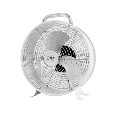 Ventilador sobremesa EDM vintage, 35W, Blanco