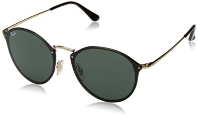 Ray-Ban RB3574N 001/71 59-14 Blaze Round Sunglasses - Gold/Green Classic