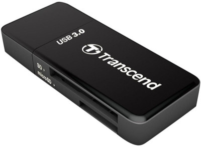 Transcend USB 3.0 SDHC / SDXC / microSDHC / SDXC Card Reader, TS-RDF5K (Negro)