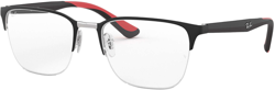 Occhiali da vista Ray Ban RX6428 2997 52-19 Silver On Top Matte Black Red en oferta