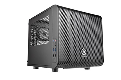 Thermaltake Core V1 SPCC Mini ITX Cube Computer Chassis - Black