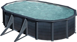 Piscina Ovalada Grafito Kea 500x300x120 Cm Gre Kit500gf características