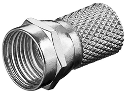 10 F-Stecker Aufdrehstecker, Standard für SAT  7,0 mm, Kupfer / Nickel en oferta