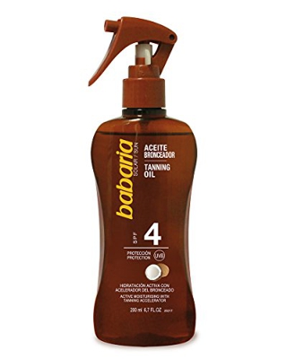 Babaria Spray Aceite Bronceador de Coco SPF4 - 200 ml