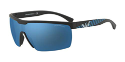 Emporio Armani 4116 Gafas, MATTE BLACK/DARKBLUEEMIRRORBLUEE, 42 Hombres en oferta