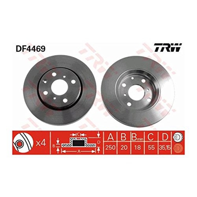 TRW df4469 Disco de freno