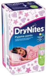 Huggies DryNites niña 4-7 años (16 ud.) características