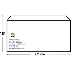 Sobre americano impresión a 4 tintas blanco DL 22 5 (a) x 11 5 (h) cm 90 g/m² 5000 unidades precio