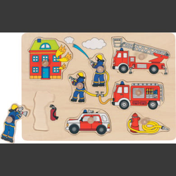 Goki Lift-out puzzle Fire brigade en oferta