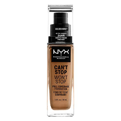 NYX Make-up Can't Stop Won't Stop 24-Hour Foundation 14  Golden Honey (30ml) en oferta