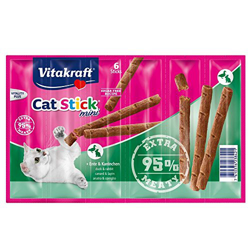 Vitakraft Cat Stick Mini snacks para gatos - Pato y conejo (12 x 6 g) en oferta