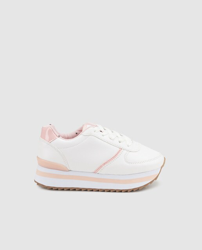 Brotes - Zapatillas Deportivas De Niña De Color Blanco Con Plataforma precio