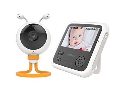 Wisenet - Vigilabebés HD SEW3048 Blanco/naranja