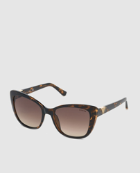 Guess - Gafas De Sol De Mujer Cat Eye En Havana Con Detalle De La Marca precio