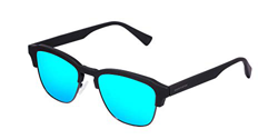 Hawkers - Gafas De Sol Unisex Classic Con Montura Browline Negra Y Lentes En Azul precio