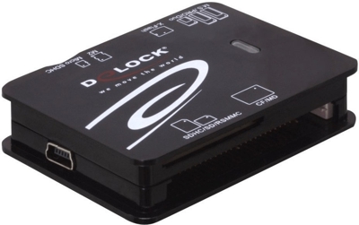USB 2.0 CardReader All in 1 lector de tarjeta Negro, Lector de tarjetas