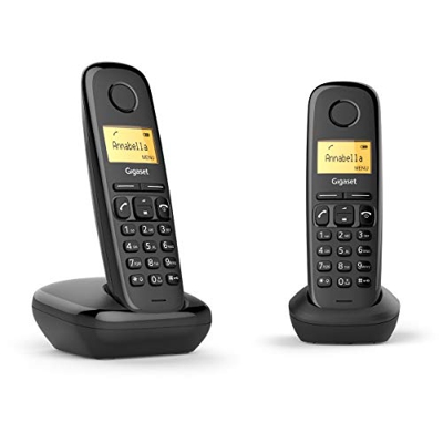 Gigaset - Teléfono Inalámbrico A170 Dúo Dect Negro