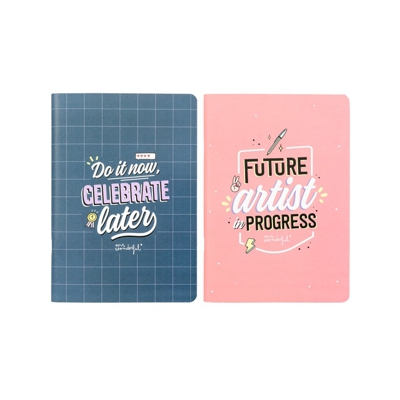 Mr. Wonderful - Set De 2 Libretas A5 : Do It Now, Celebrate