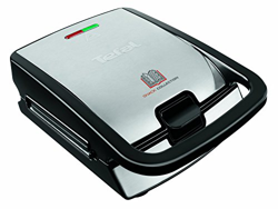 Tefal SW852D - Sandwichera, 700 W, revestimiento antiadherente, negro/acero inoxidable en oferta