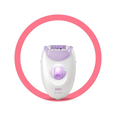 Braun Silk-épil 3 3170 - Depiladora con 1 capuchón, blanco y rosa, 12