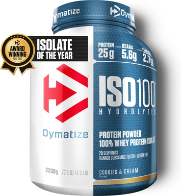 Dymatize Iso100 Hydrolyzed 100% Whey Protein Isolate 2200g Cookies & Cream
